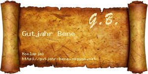 Gutjahr Bene névjegykártya